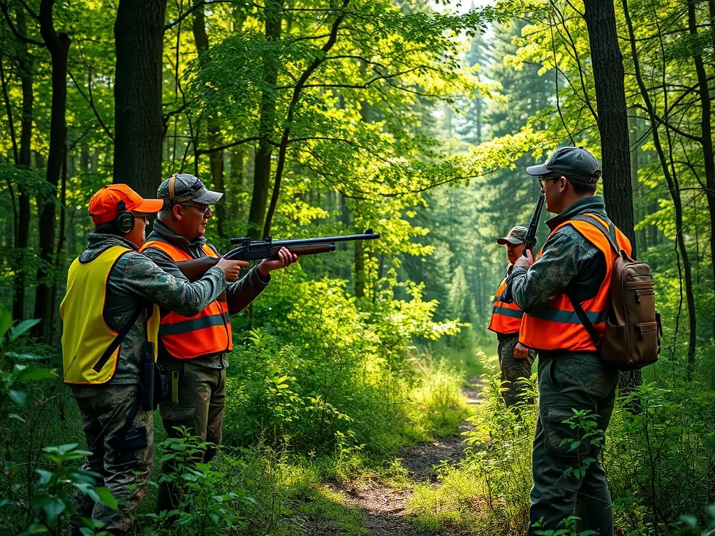 A photograph capturing a controlled hunting event, showcasing responsible population management of deer, organized by SOCIETE COMMUNALE DES CHASSEURS DE COLLONGES.
